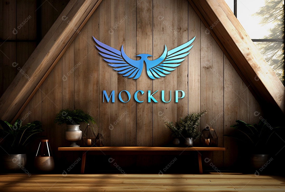 Mockup Logotipo de Empresa PSD Editável