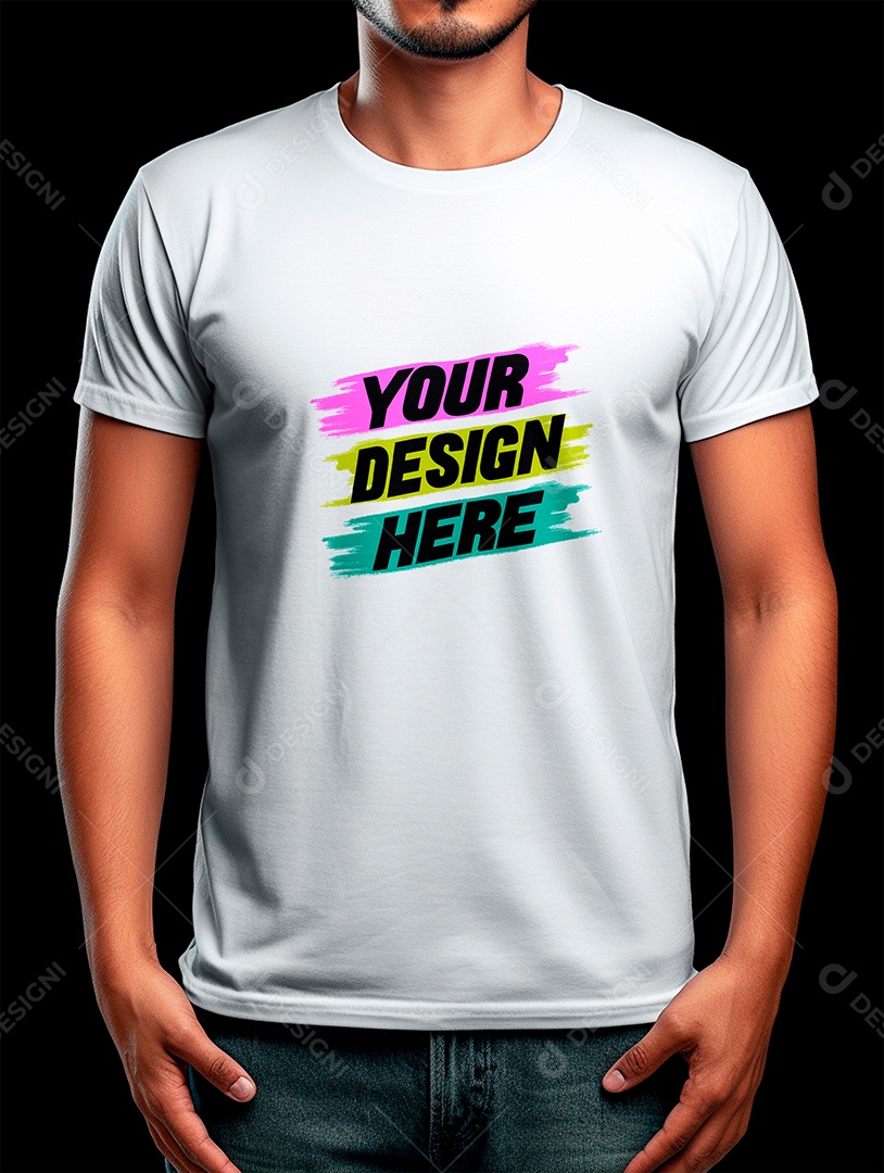 Mockup de Camiseta Masculina PSD Editável