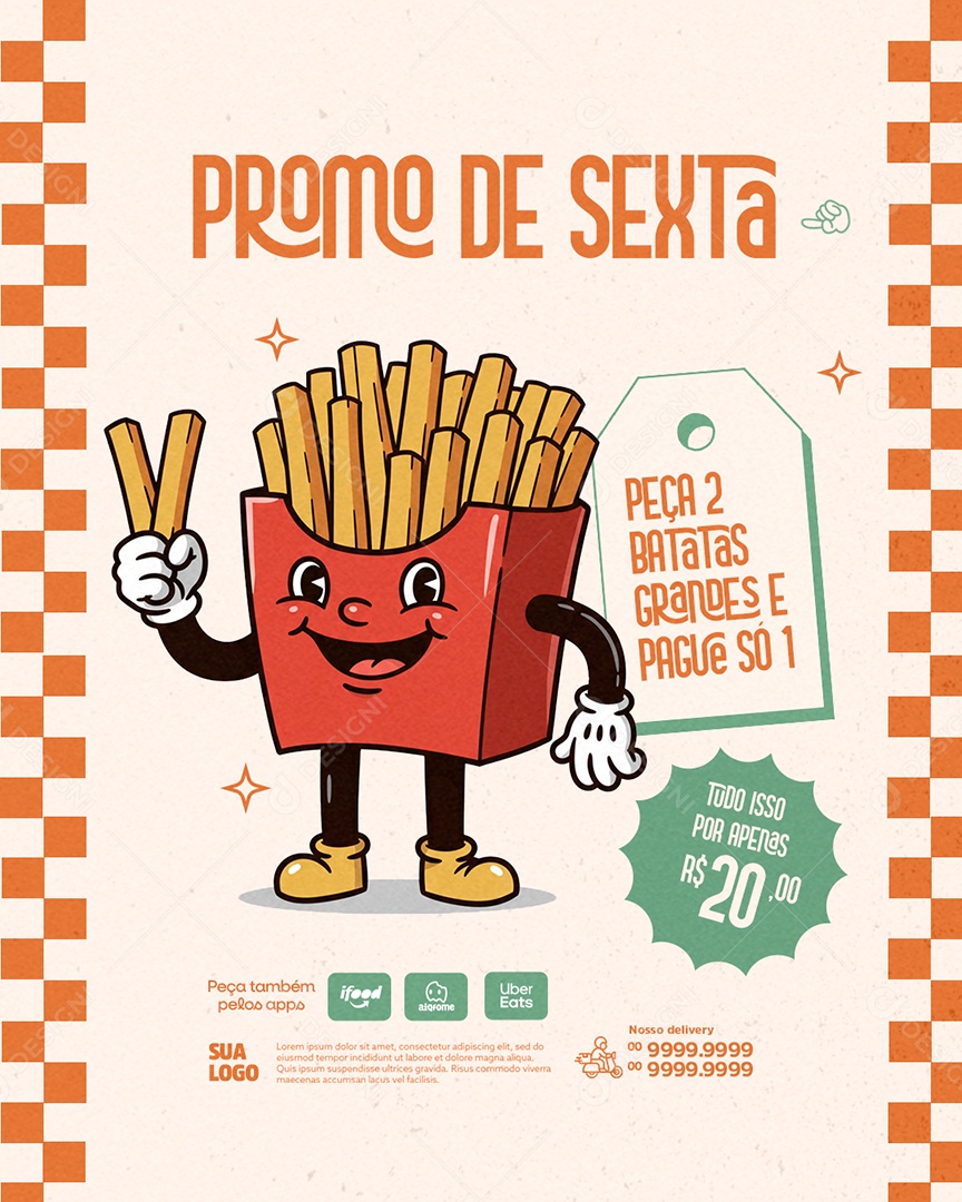 Lanchonete Pomo de Sexta Social Media PSD Editável
