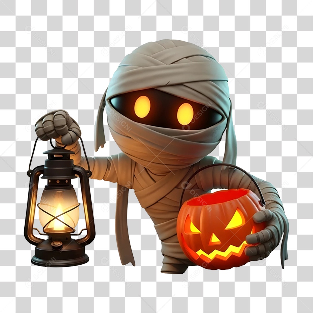 Múmia de Halloween PNG Transparente