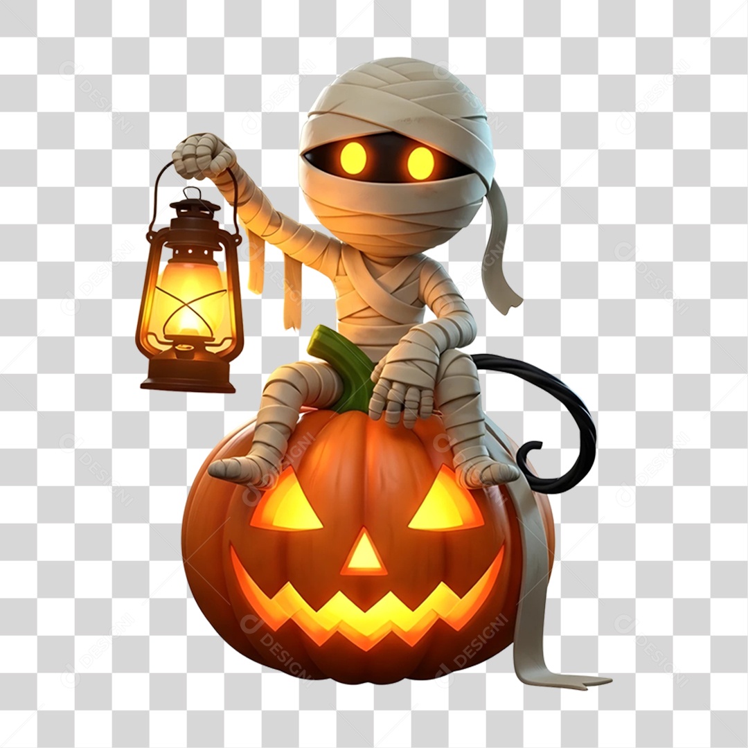Múmia de Halloween PNG Transparente