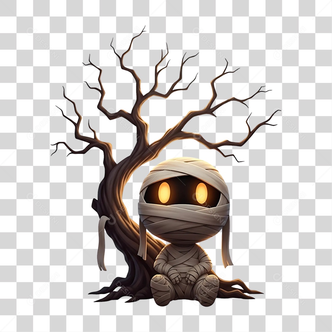 Múmia de Halloween PNG Transparente