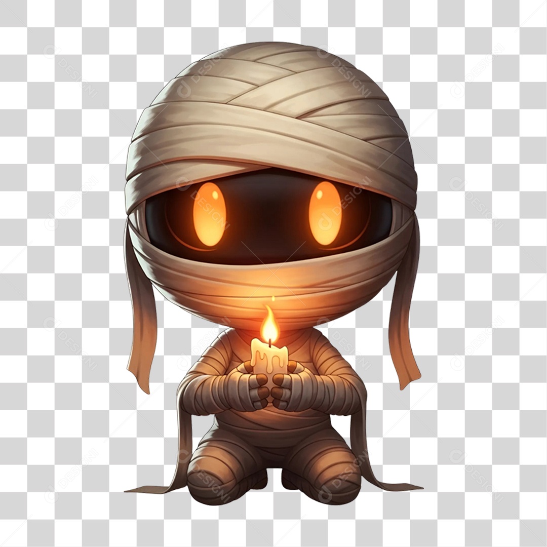 Múmia de Halloween PNG Transparente