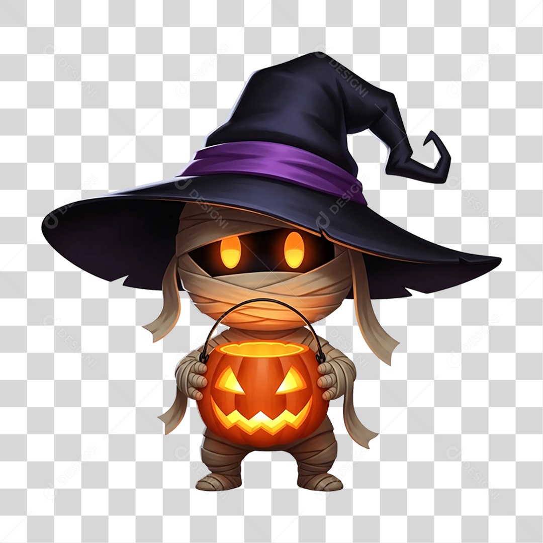 Múmia de Halloween PNG Transparente