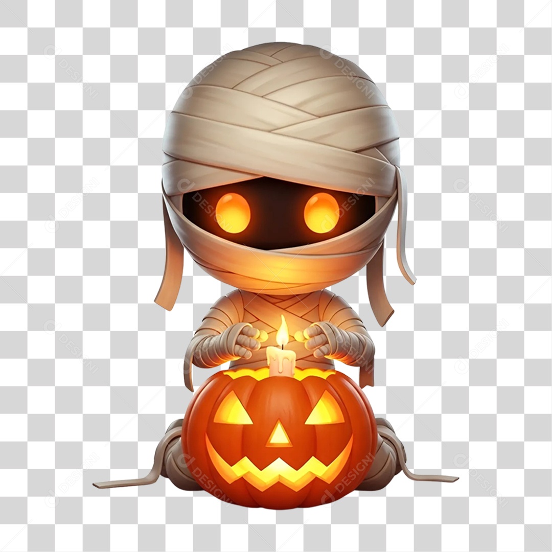 Múmia de Halloween PNG Transparente