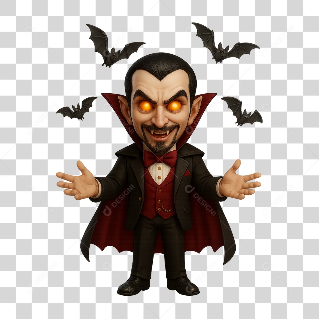 Vampiro de Halloween PNG Transparente
