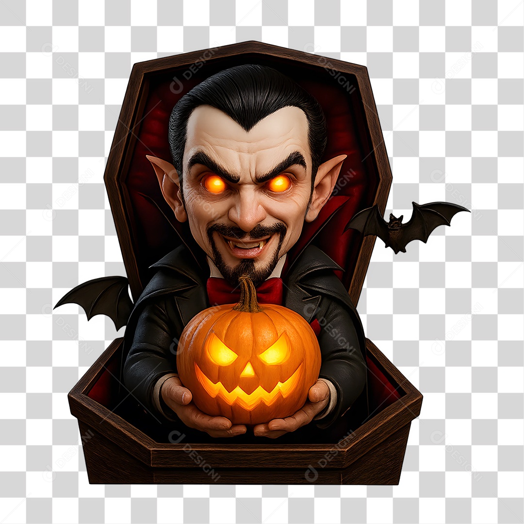 Vampiro de Halloween PNG Transparente