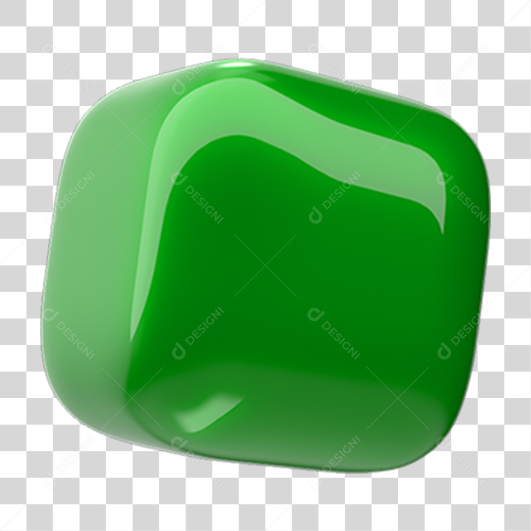 Elemento 3D Cubo PNG Transparente