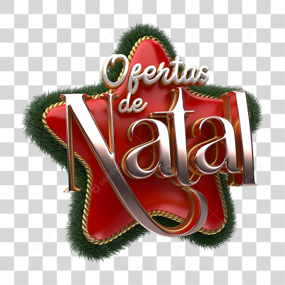 Selo 3D Ofertas de Natal PNG Transparente