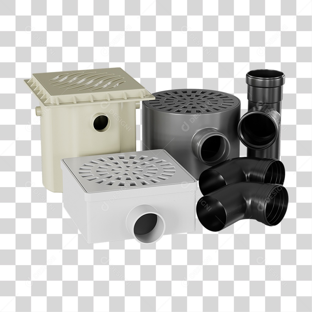 Ralos e Canos Tubos de Pvc PNG Transparente
