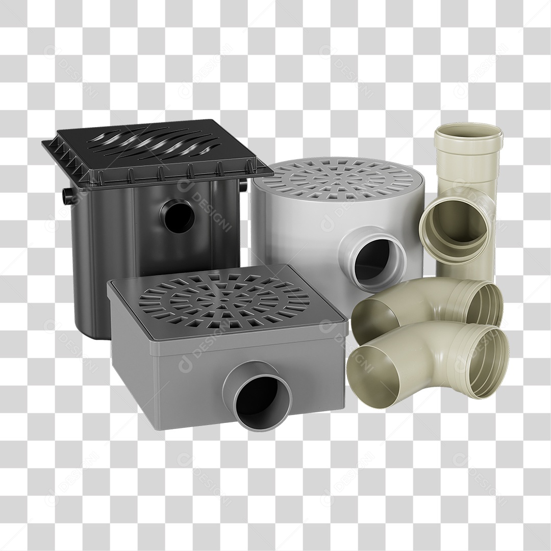 Ralos e Canos Tubos de Pvc PNG Transparente