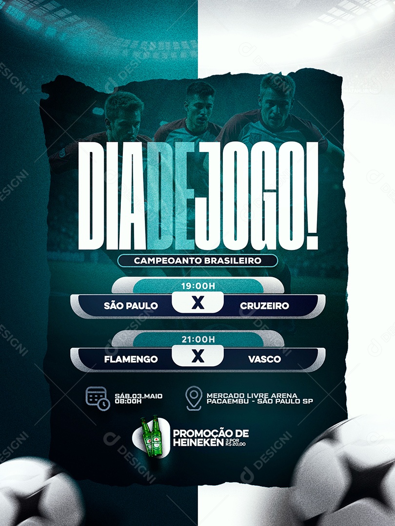 Torneio de Futebol Social Media PSD Editável