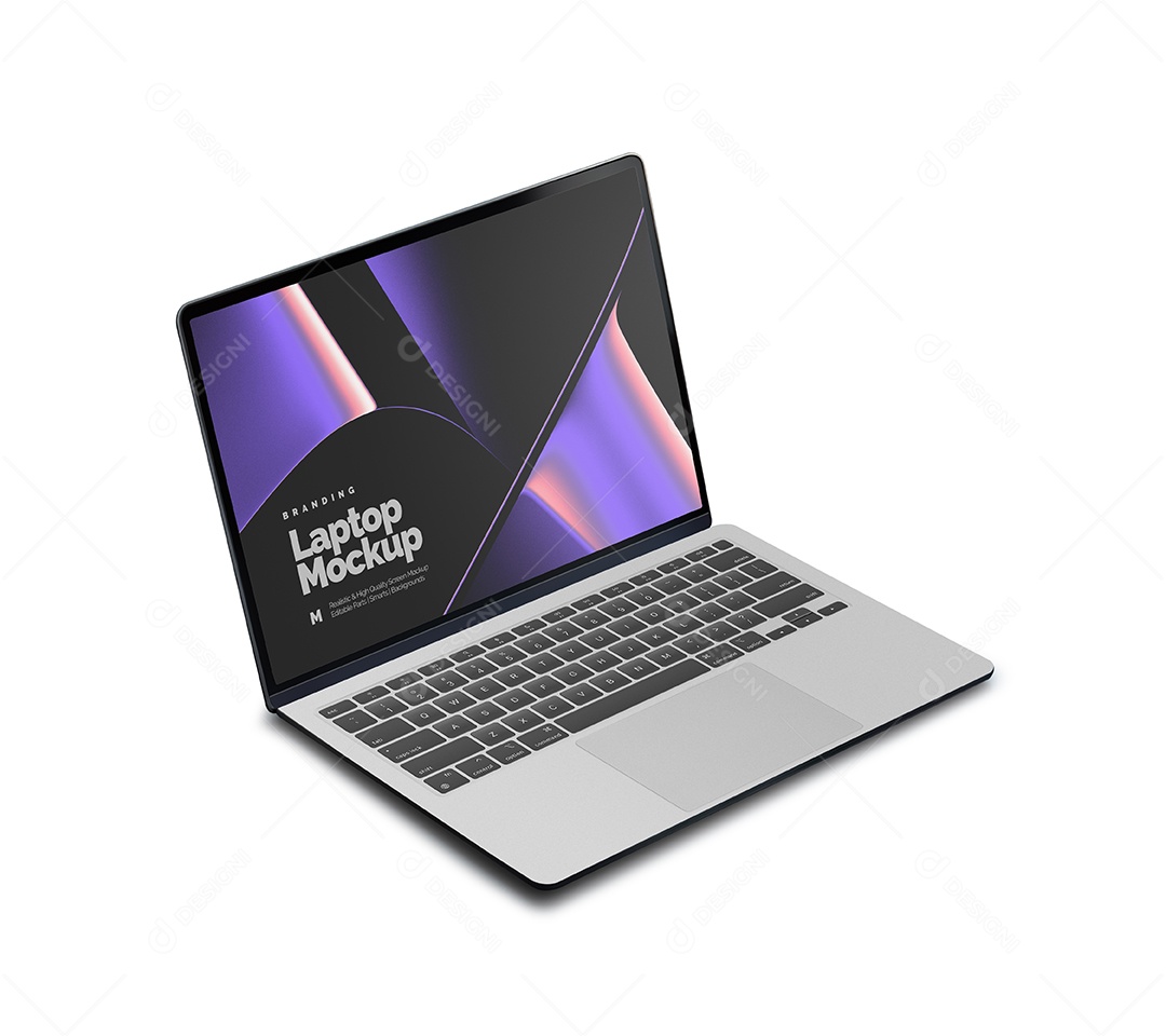 Mockup Computador Aberto PSD Editável