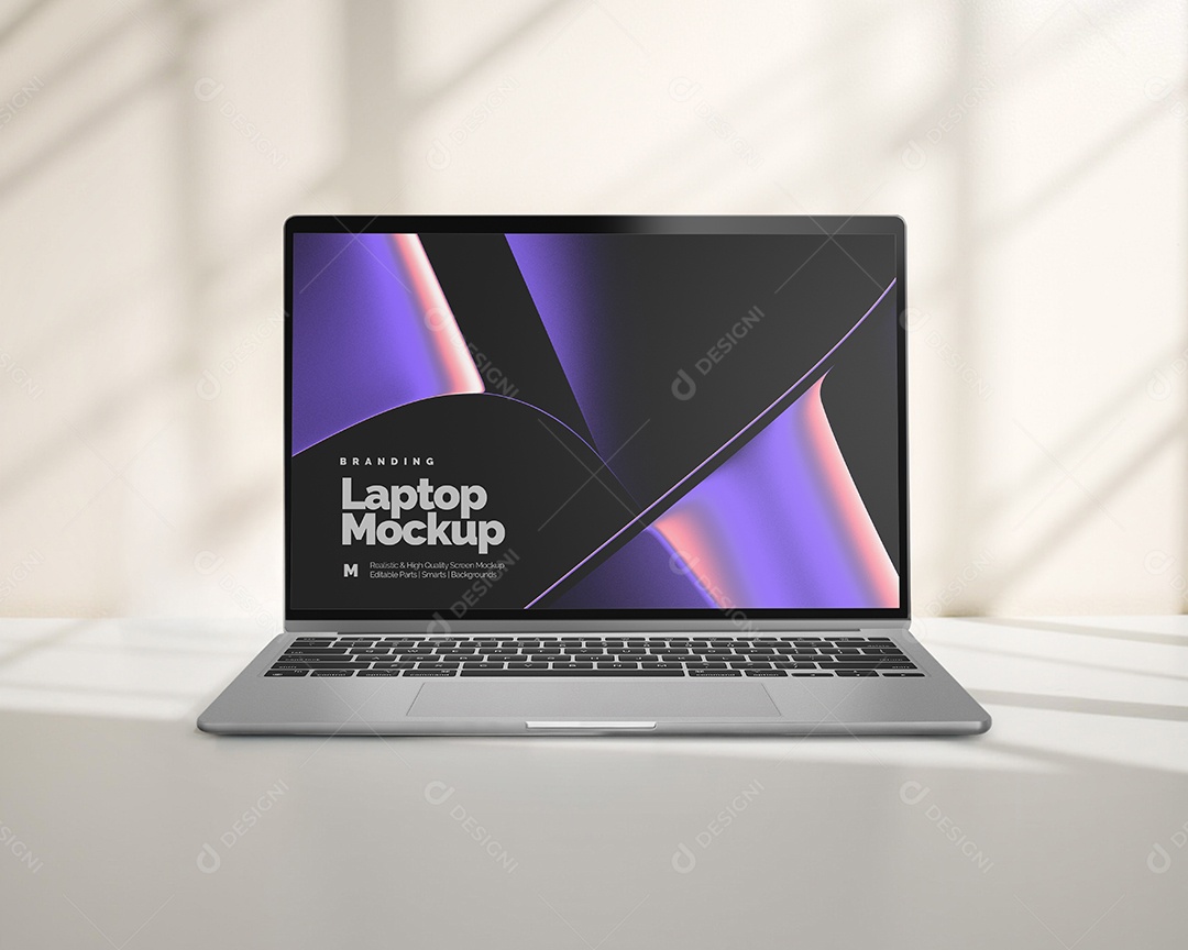 Mockup Computador Aberto PSD Editável