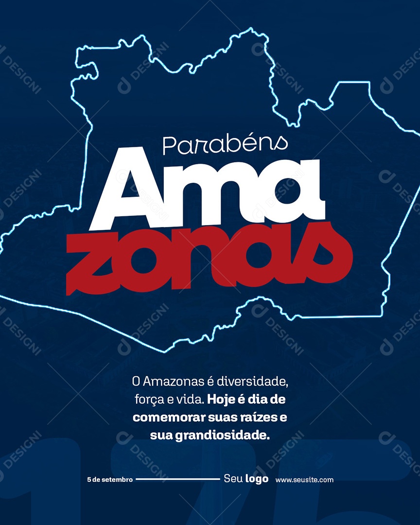 Post Aniversário do Amazonas  o Amazonas é Diversidade Social Media PSD Editável