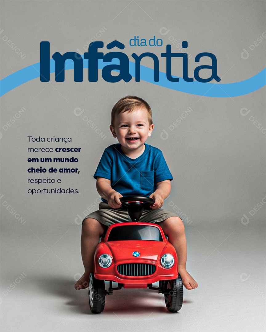 Post Dia da Infância Toda Criança Merece Crescer Social Media PSD Editável