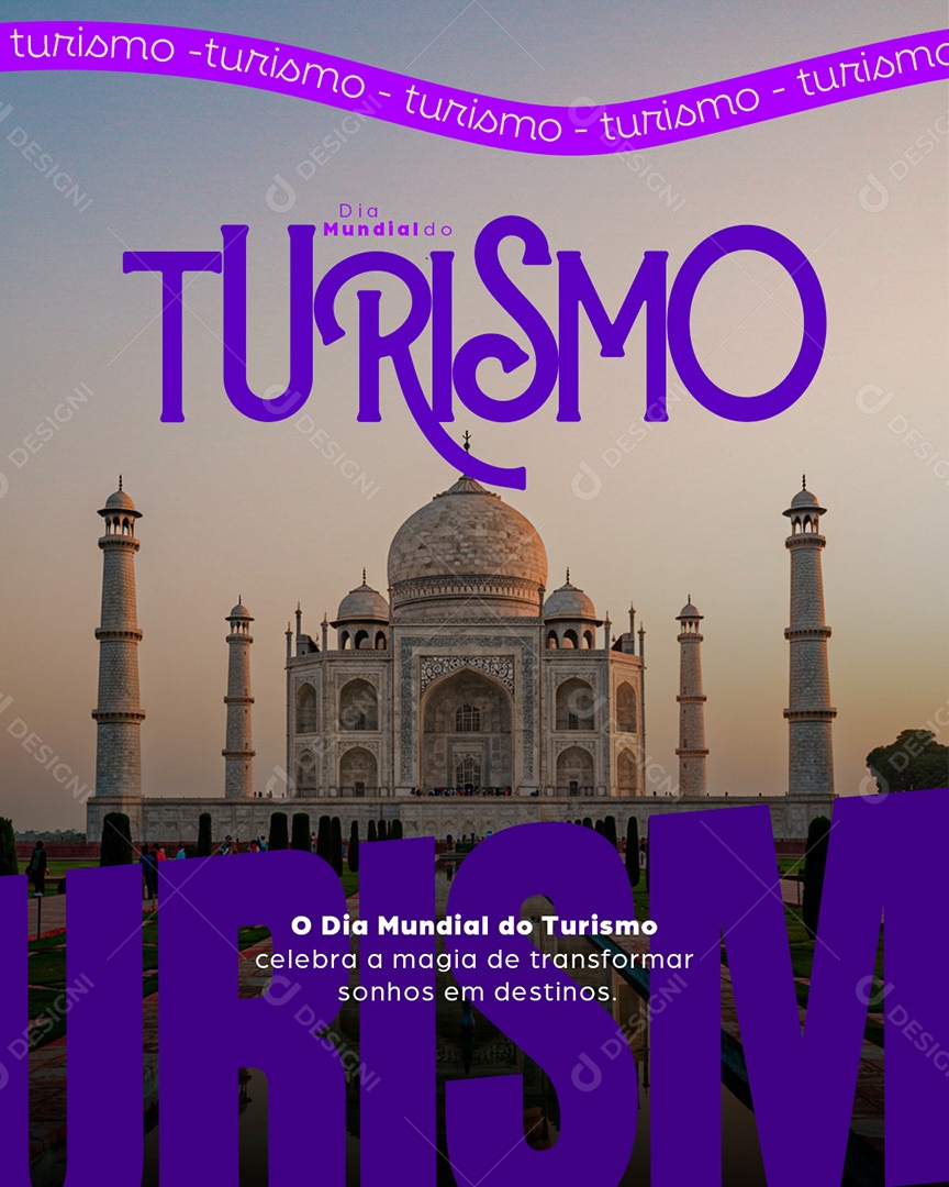 Post Dia do Turismo Celebra a Magia de Transformar Social Media PSD Editável