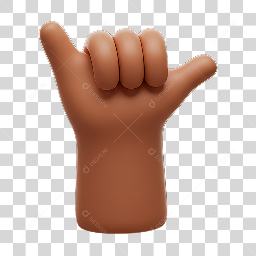 Elemento 3D Mão Fazendo Gestos Movimentos PNG Transparente