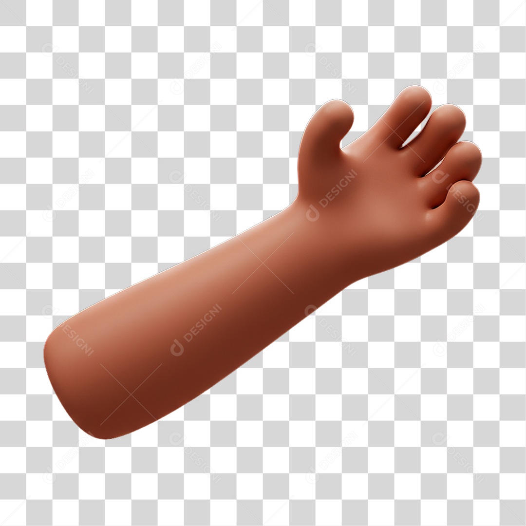 Elemento 3D Mão Fazendo Gestos Movimentos PNG Transparente