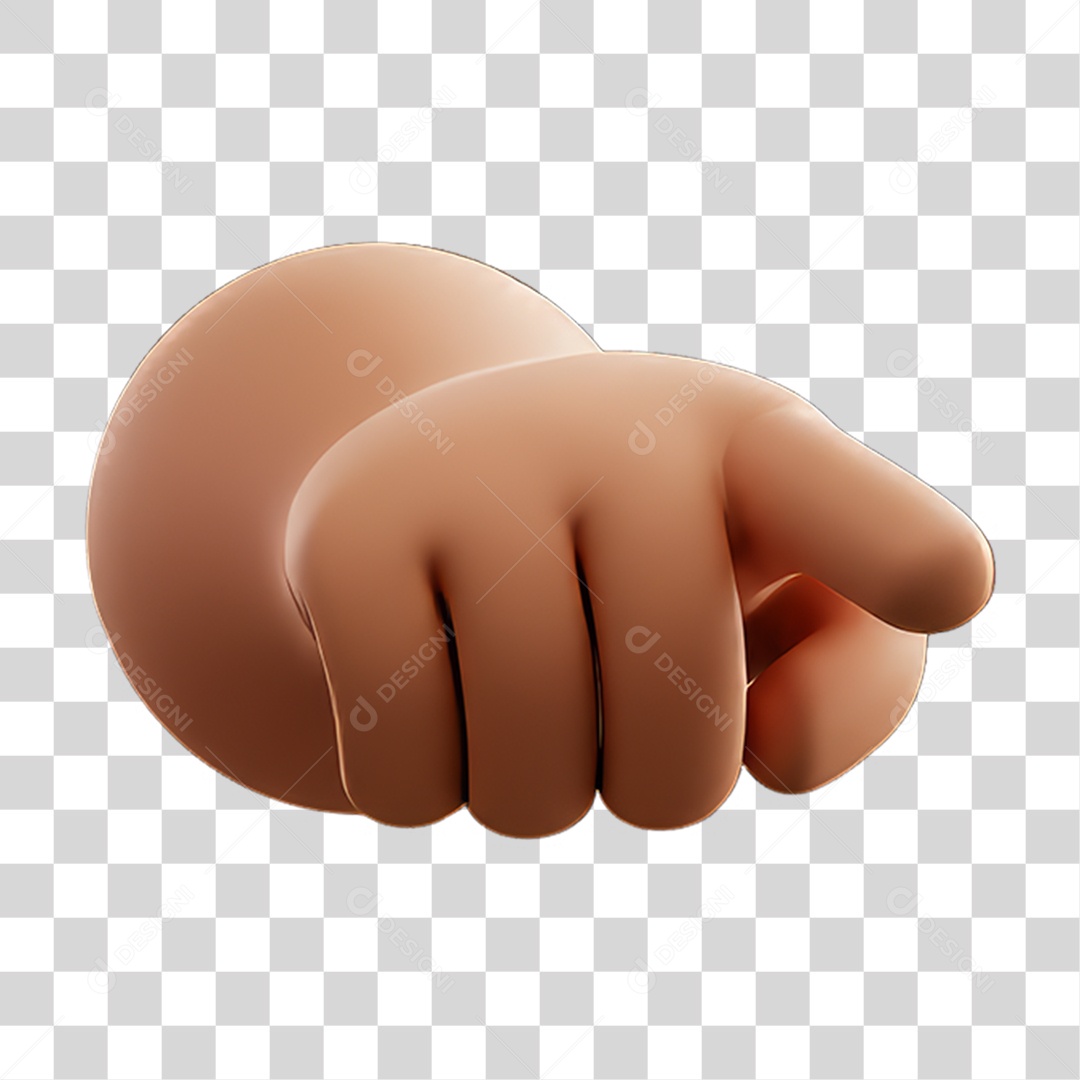 Elemento 3D Mão Fazendo Gestos Movimentos PNG Transparente
