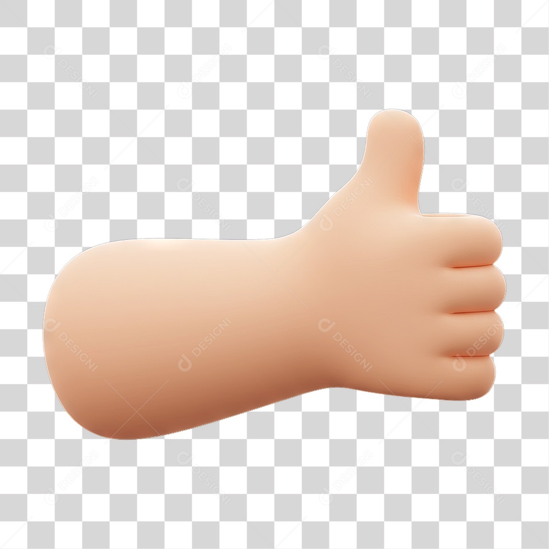 Elemento 3D Mão Fazendo Gestos Movimentos PNG Transparente