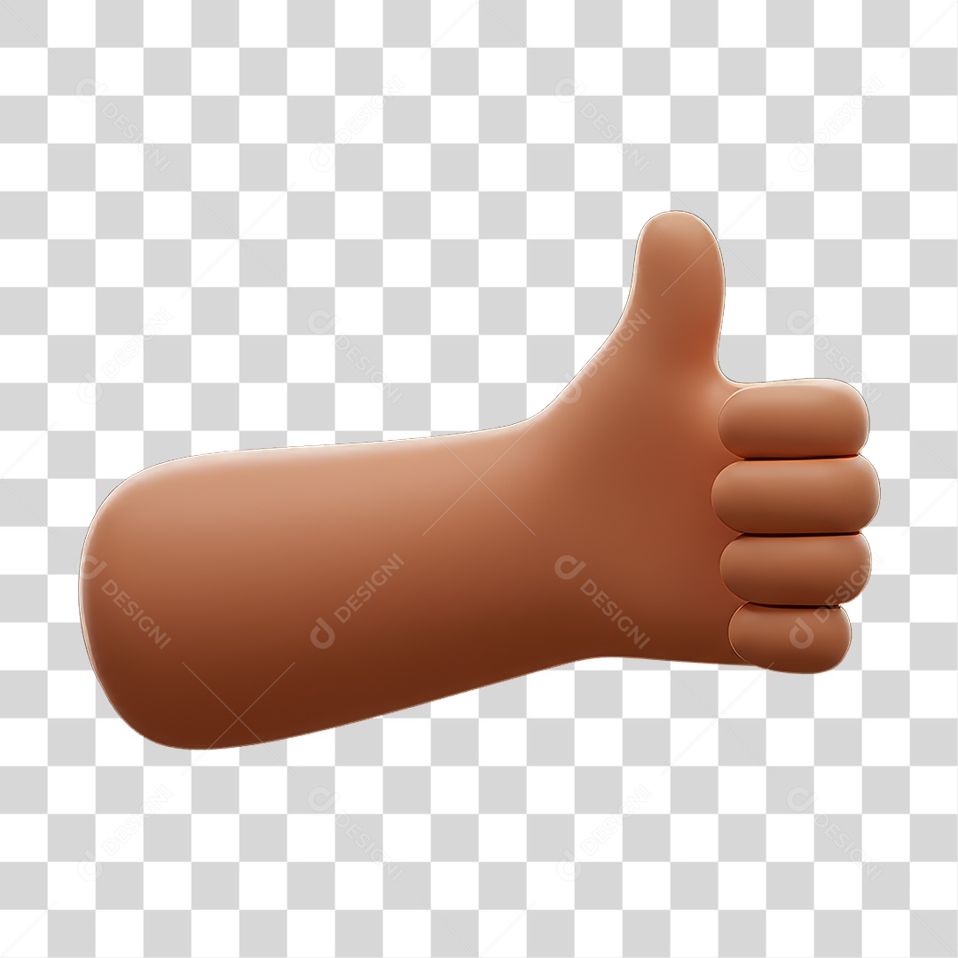 Elemento 3D Mão Fazendo Gestos Movimentos PNG Transparente