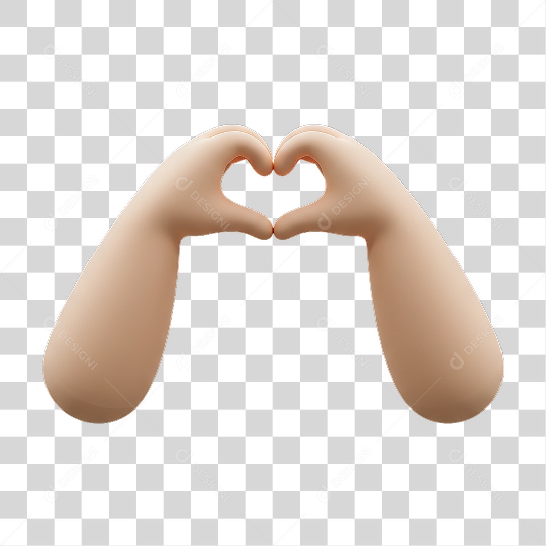 Elemento 3D Mão Fazendo Gestos Movimentos PNG Transparente