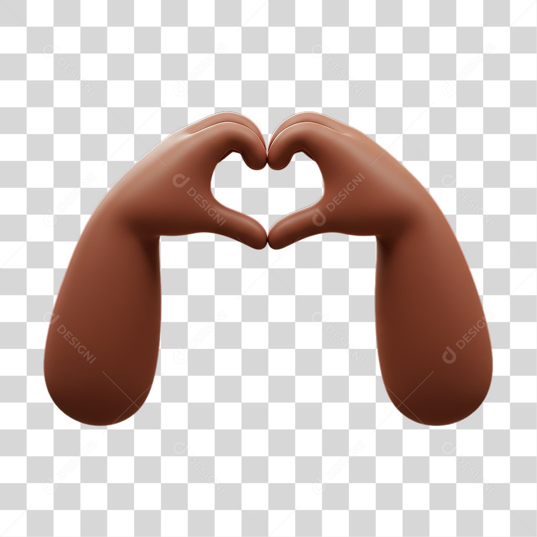 Elemento 3D Mão Fazendo Gestos Movimentos PNG Transparente