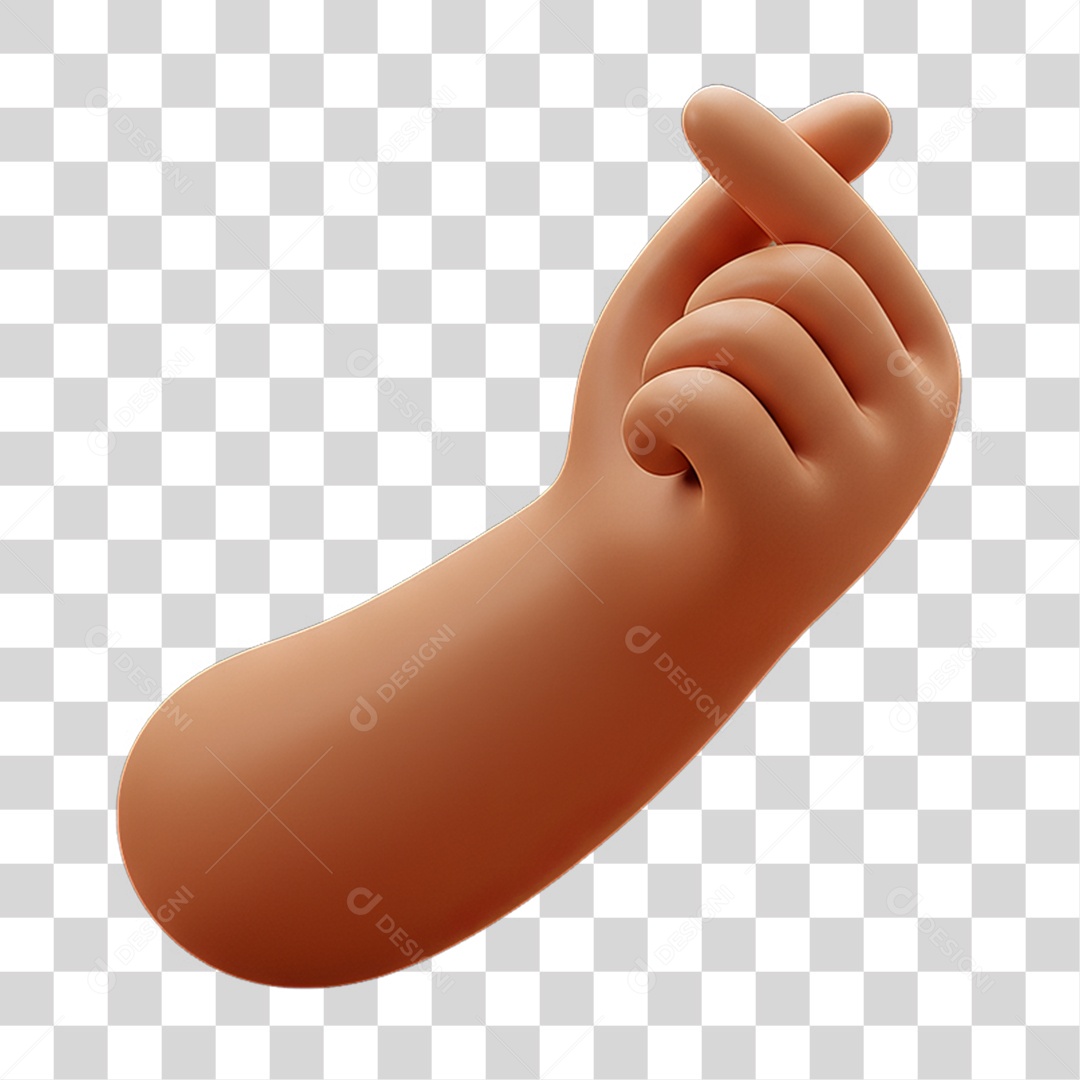 Elemento 3D Mão Fazendo Gestos Movimentos PNG Transparente