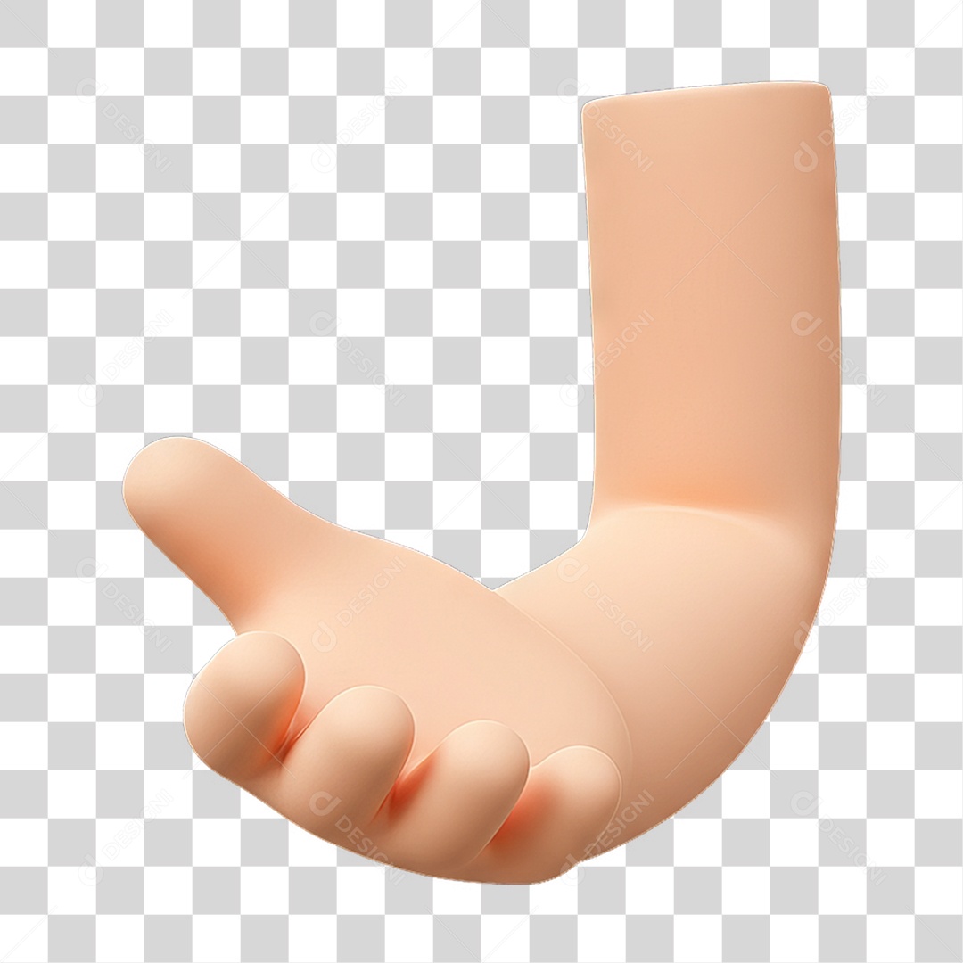 Elemento 3D Mão Fazendo Gestos Movimentos PNG Transparente