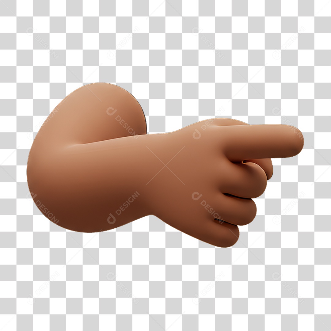 Elemento 3D Mão Fazendo Gestos Movimentos PNG Transparente