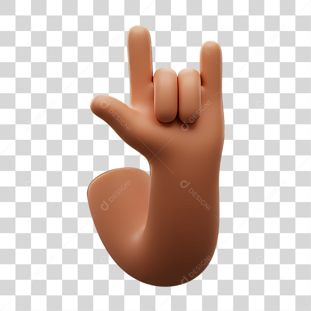Elemento 3D Mão Fazendo Gestos Movimentos PNG Transparente