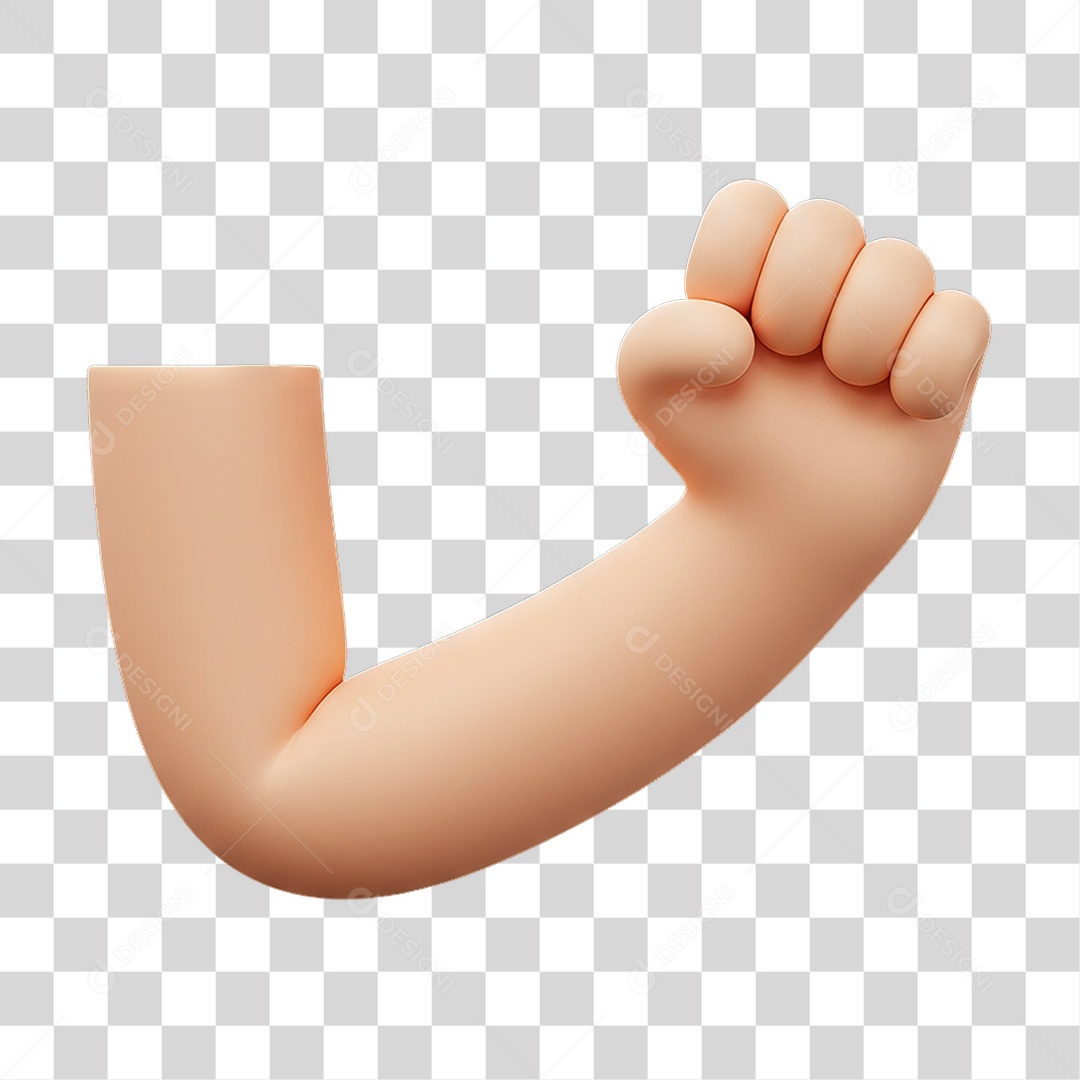 Elemento 3D Mão Fazendo Gestos Movimentos PNG Transparente