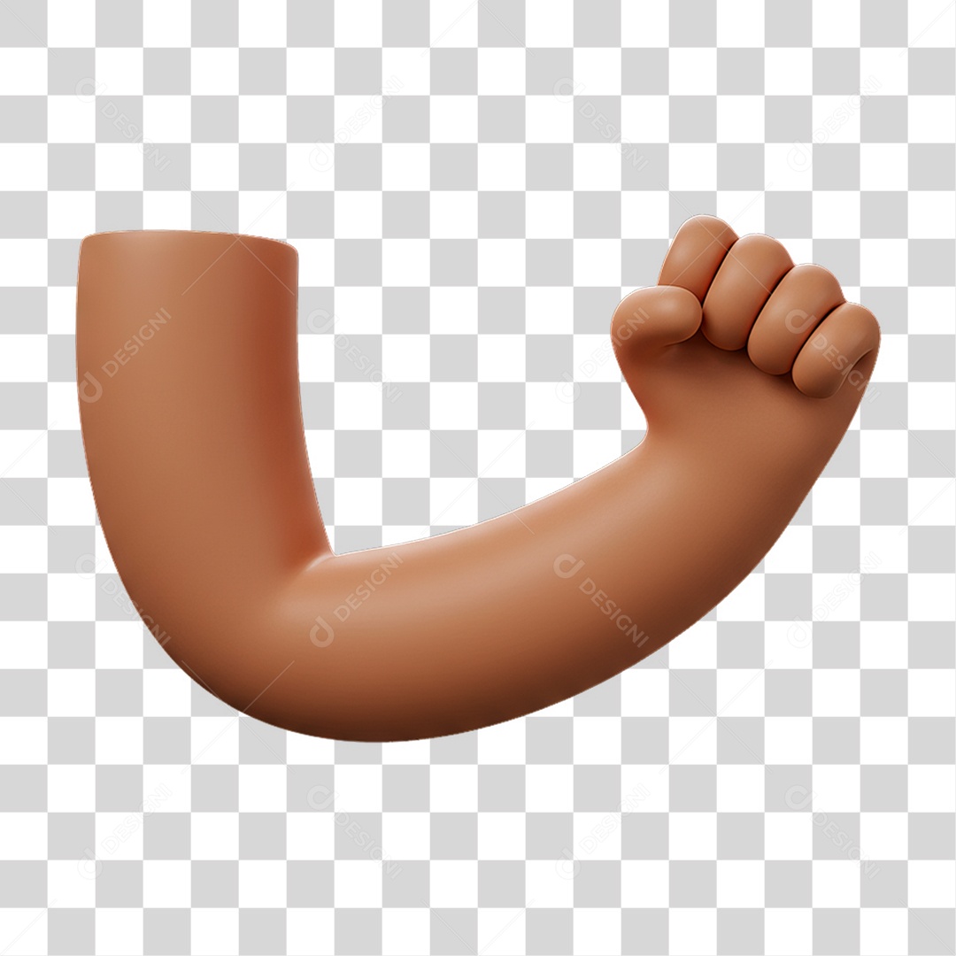 Elemento 3D Mão Fazendo Gestos Movimentos PNG Transparente