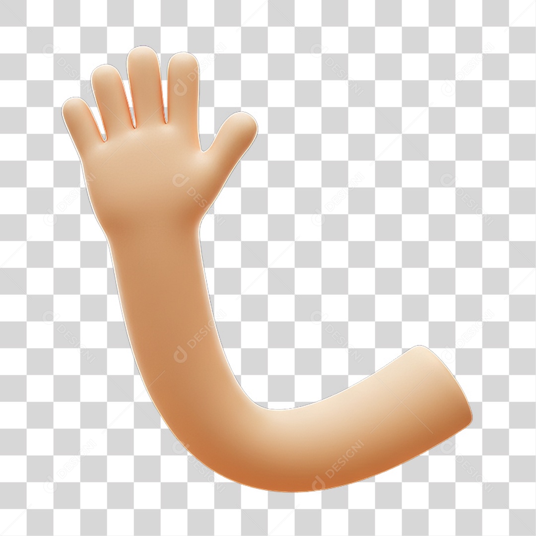 Elemento 3D Mão Fazendo Gestos Movimentos PNG Transparente