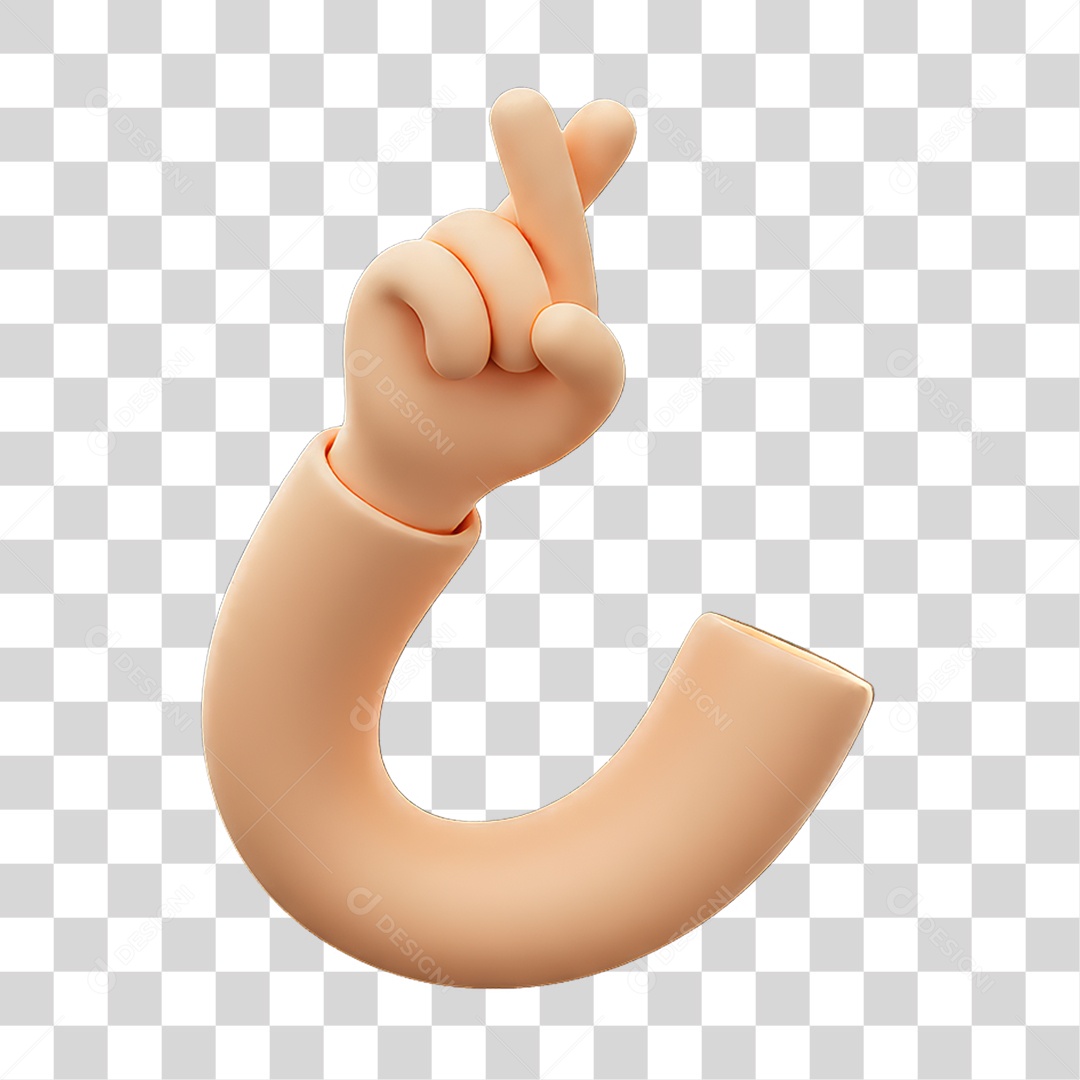 Elemento 3D Mão Fazendo Gestos Movimentos PNG Transparente