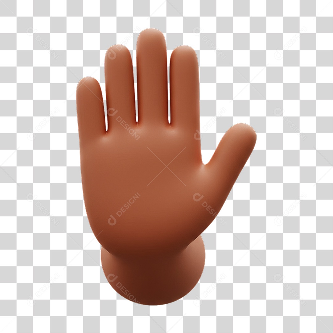 Elemento 3D Mão Fazendo Gestos Movimentos PNG Transparente