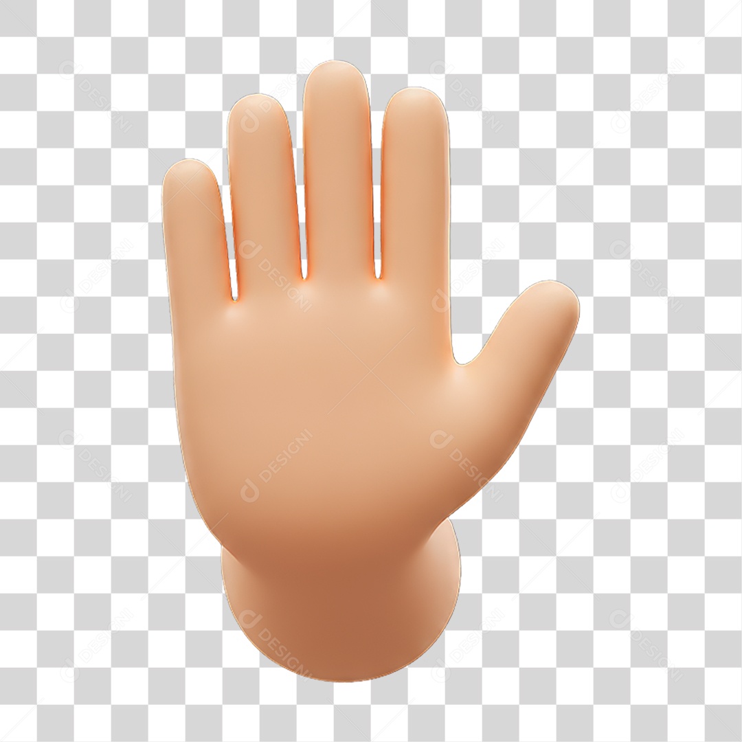 Elemento 3D Mão Fazendo Gestos Movimentos PNG Transparente