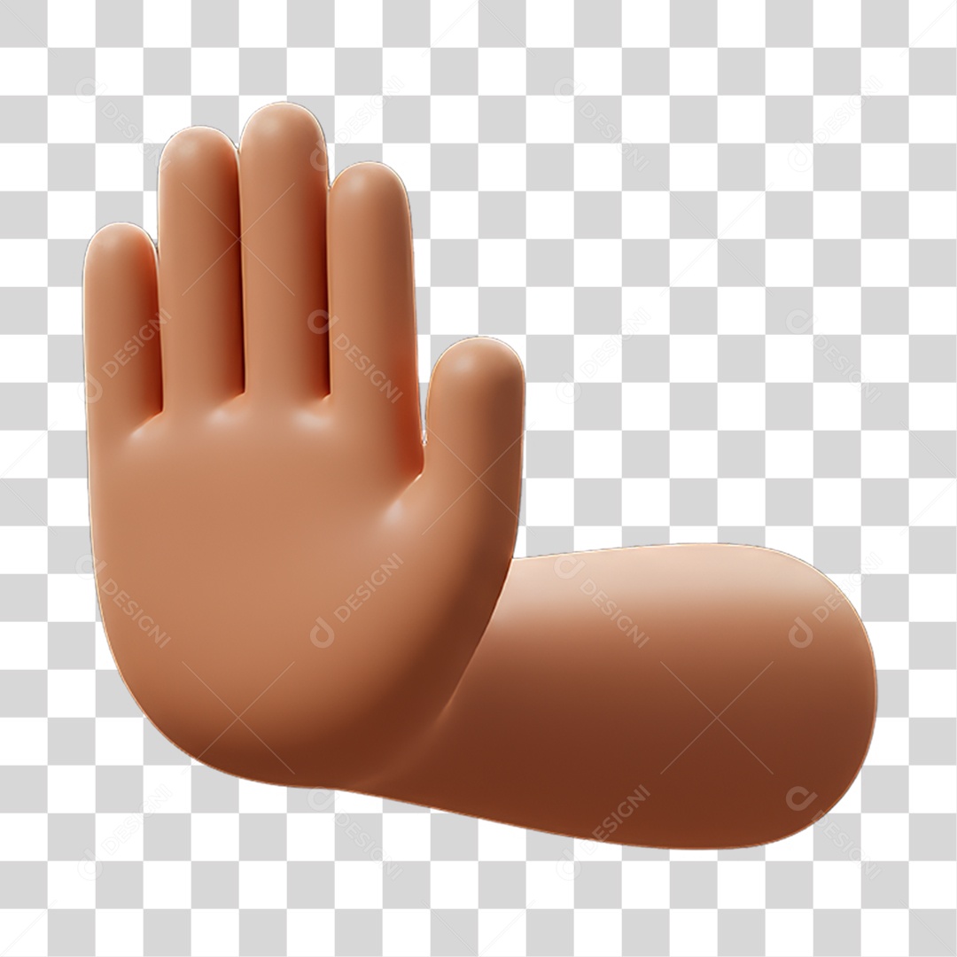 Elemento 3D Mão Fazendo Gestos Movimentos PNG Transparente
