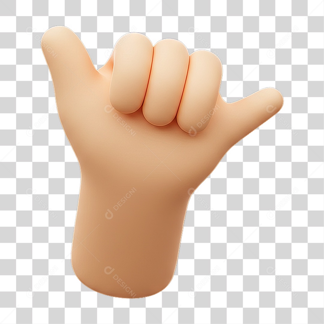 Elemento 3D Mão Fazendo Gestos Movimentos PNG Transparente