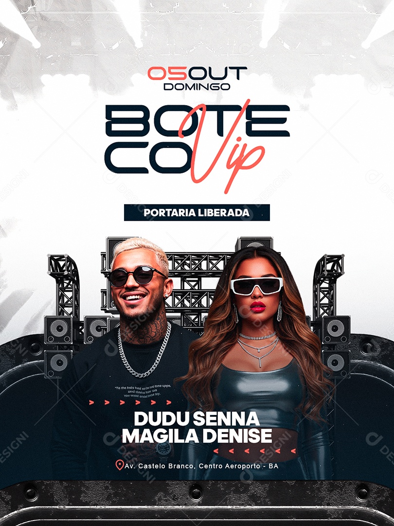 Flyer Boteco Vip Portaria Liberada Social Media PSD Editável