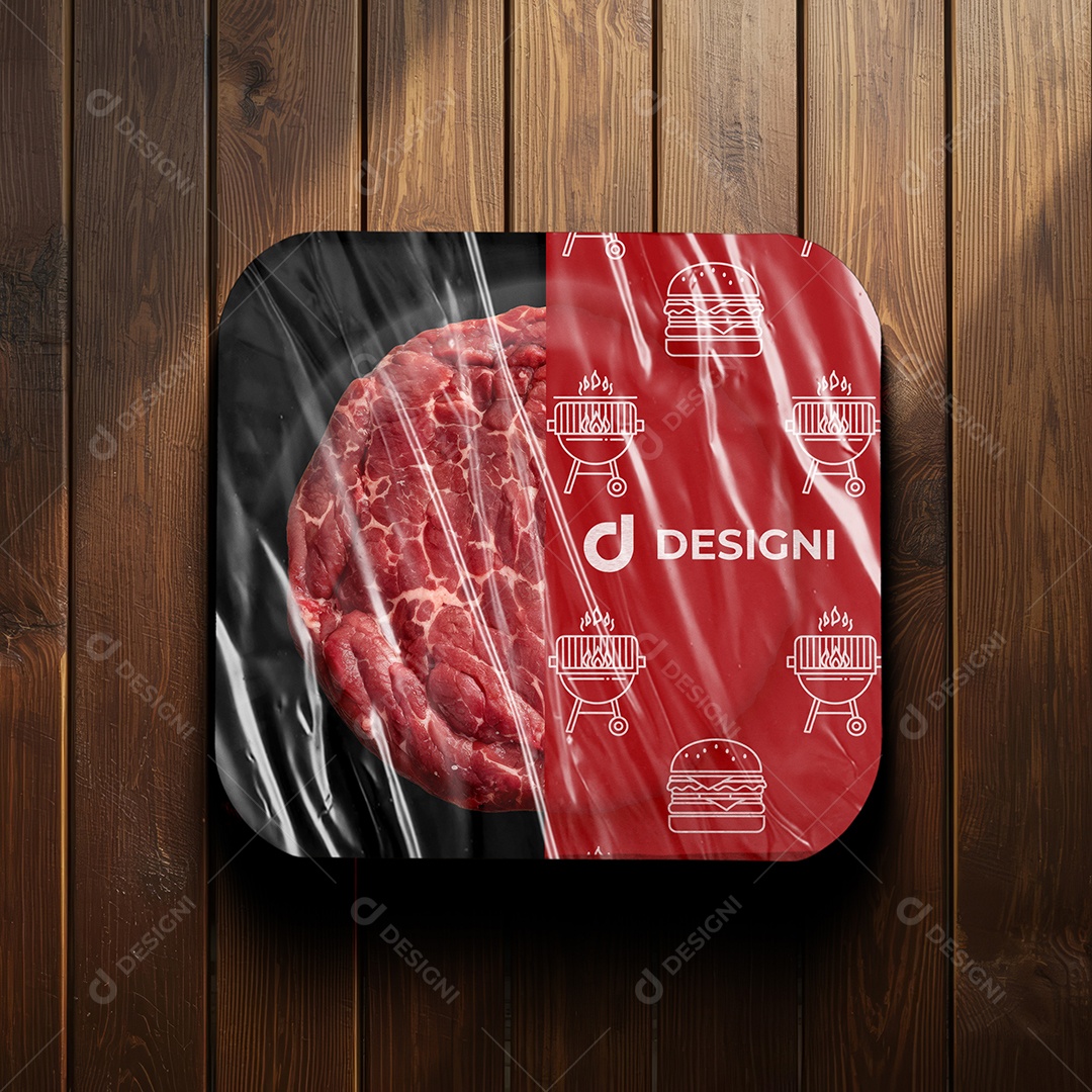 Mockup Hambúrguer Gourmet na Bandeja PSD Editável
