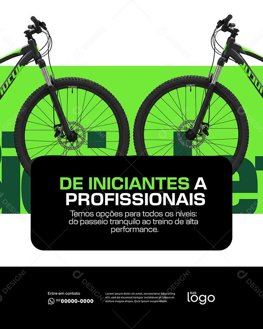 Loja de Bicicletas De Iniciantes A Profissionais Social Media PSD Editável