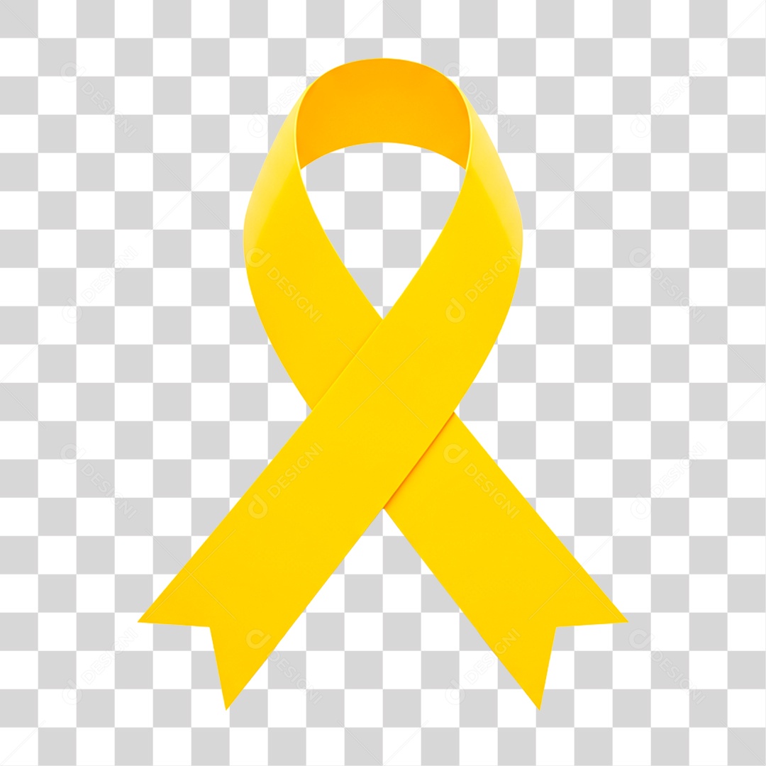 Fita Amarela de Setembro Amarelo PNG Transparente