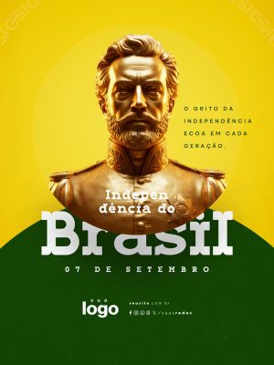 Dia da Independência do Brasil 07 de Setembro Social Media PSD Editável