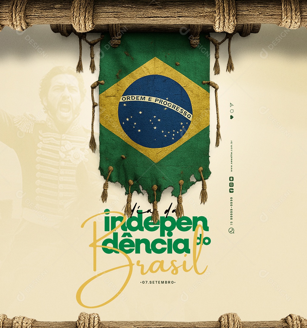 Dia da Independência do Brasil 07 de Setembro Social Media PSD Editável