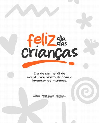Feliz Dia Das Crianças 12 de Outubro Social Media PSD Editável