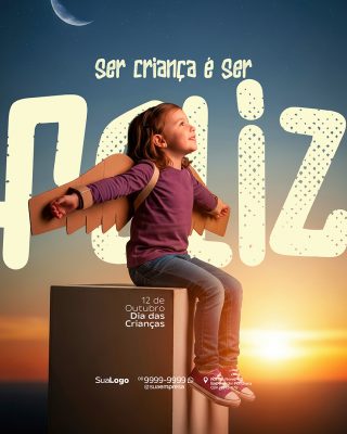 Feliz Dia Das Crianças 12 de Outubro Social Media PSD Editável