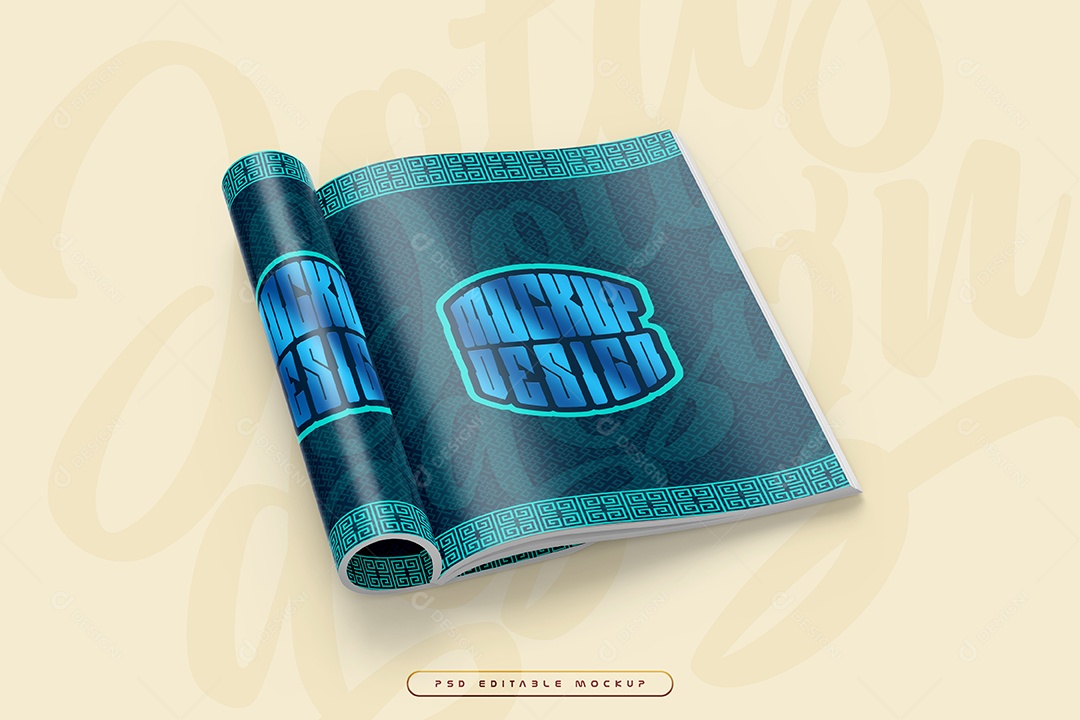 Adesivos Quadrados Mockup PSD Editável