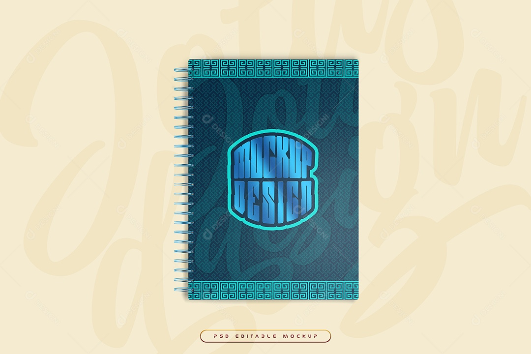Caderno Mockup PSD Editável